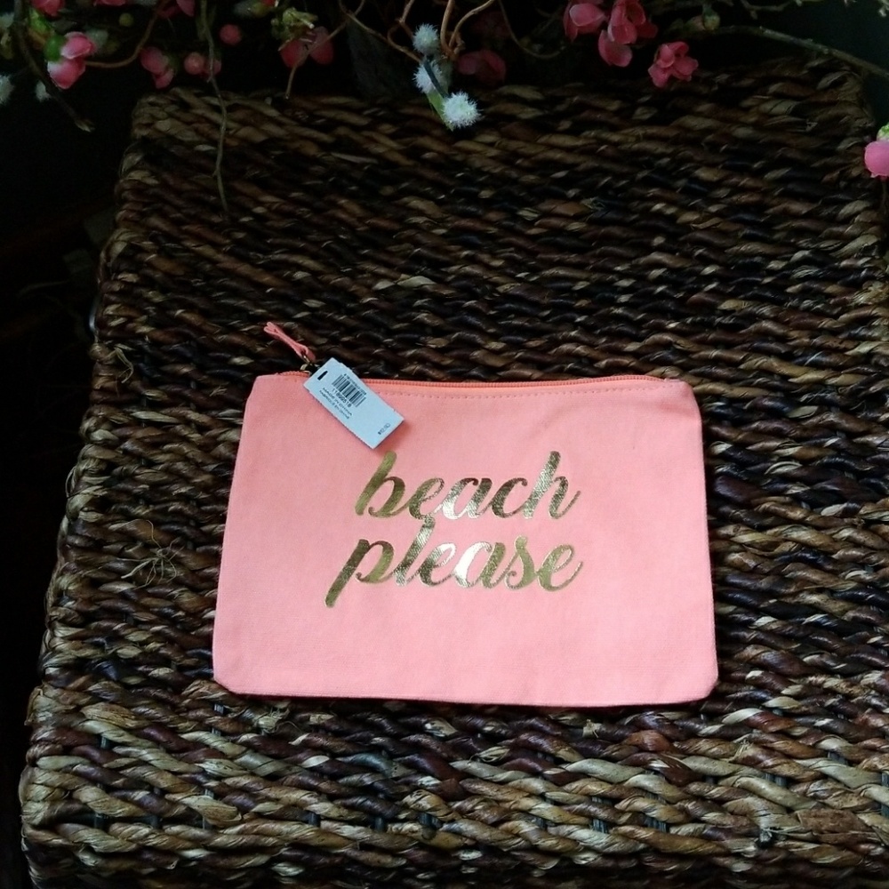 Express Women's Cloth Clutch with Message in Gold